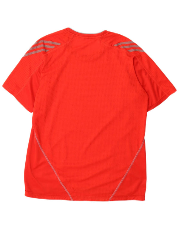 Adidas Herre T-Shirt Top Medium Rød Polyester