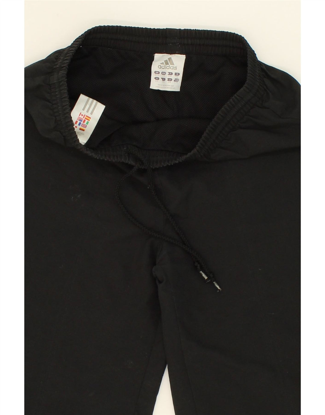 ADIDAS Boys Tracksuit Trousers 11-12 Years Black Polyester Vintage Adidas and Second-Hand Adidas from Messina Hembry 