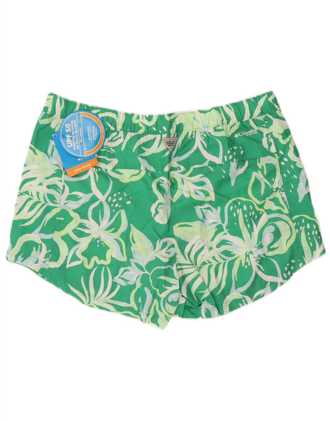 Columbia Badeshorts til mænd, store grønne blomsterpolyester