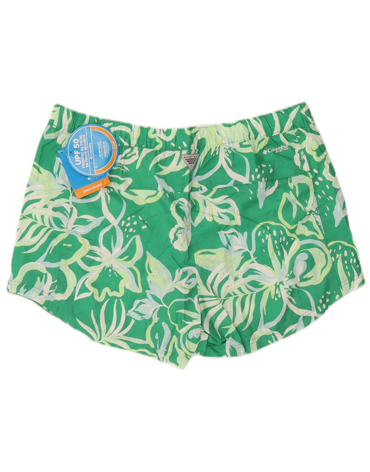 Columbia Badeshorts til mænd, store grønne blomsterpolyester