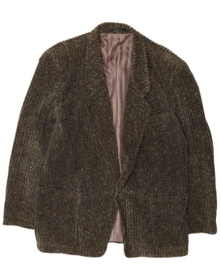 Redpoint Herre 1 Knap Corduroy Blazer Jacket EU 54 2XL Khaki Flecked