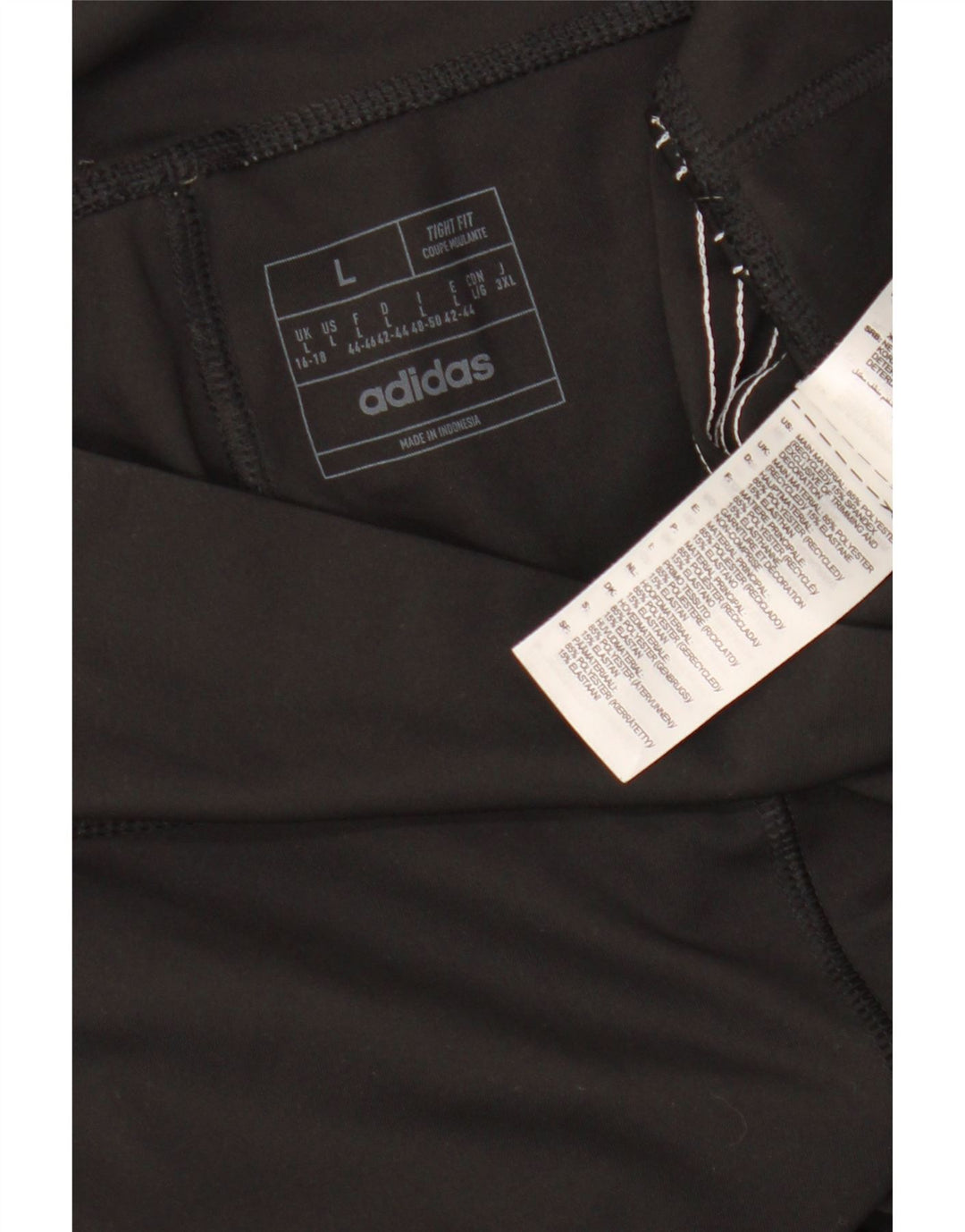 ADIDAS Aeroready Leggings til kvinder UK 16/18 Large Black Polyester