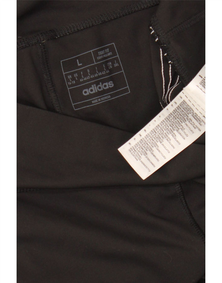 ADIDAS Aeroready Leggings til kvinder UK 16/18 Large Black Polyester