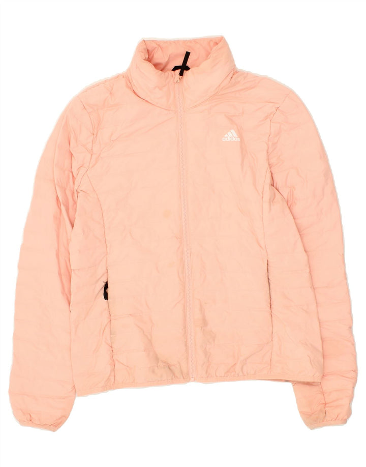ADIDAS Womens Padded Jacket UK 12/14 Medium Pink Polyester Vintage Adidas and Second-Hand Adidas from Messina Hembry 
