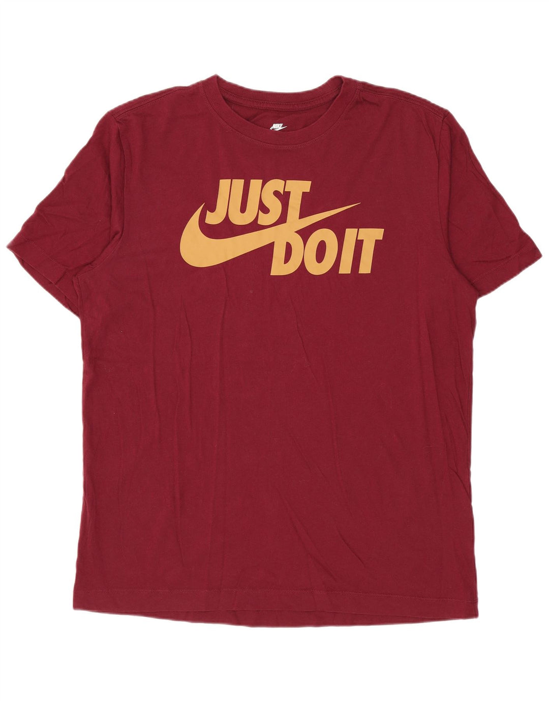 NIKE grafisk t-shirt til mænd, medium Bourgogne bomuld