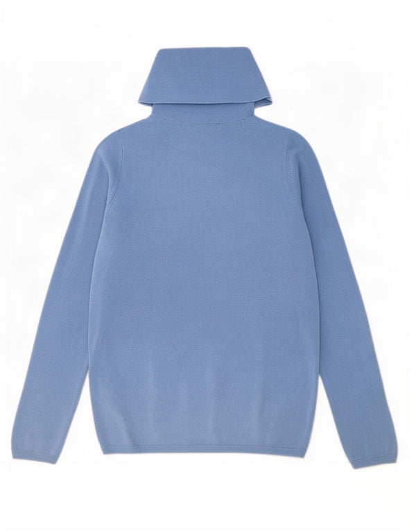 Marks & Spencer Dame Roll Neck Jumper Sweater UK 16 Large Blue Acryl