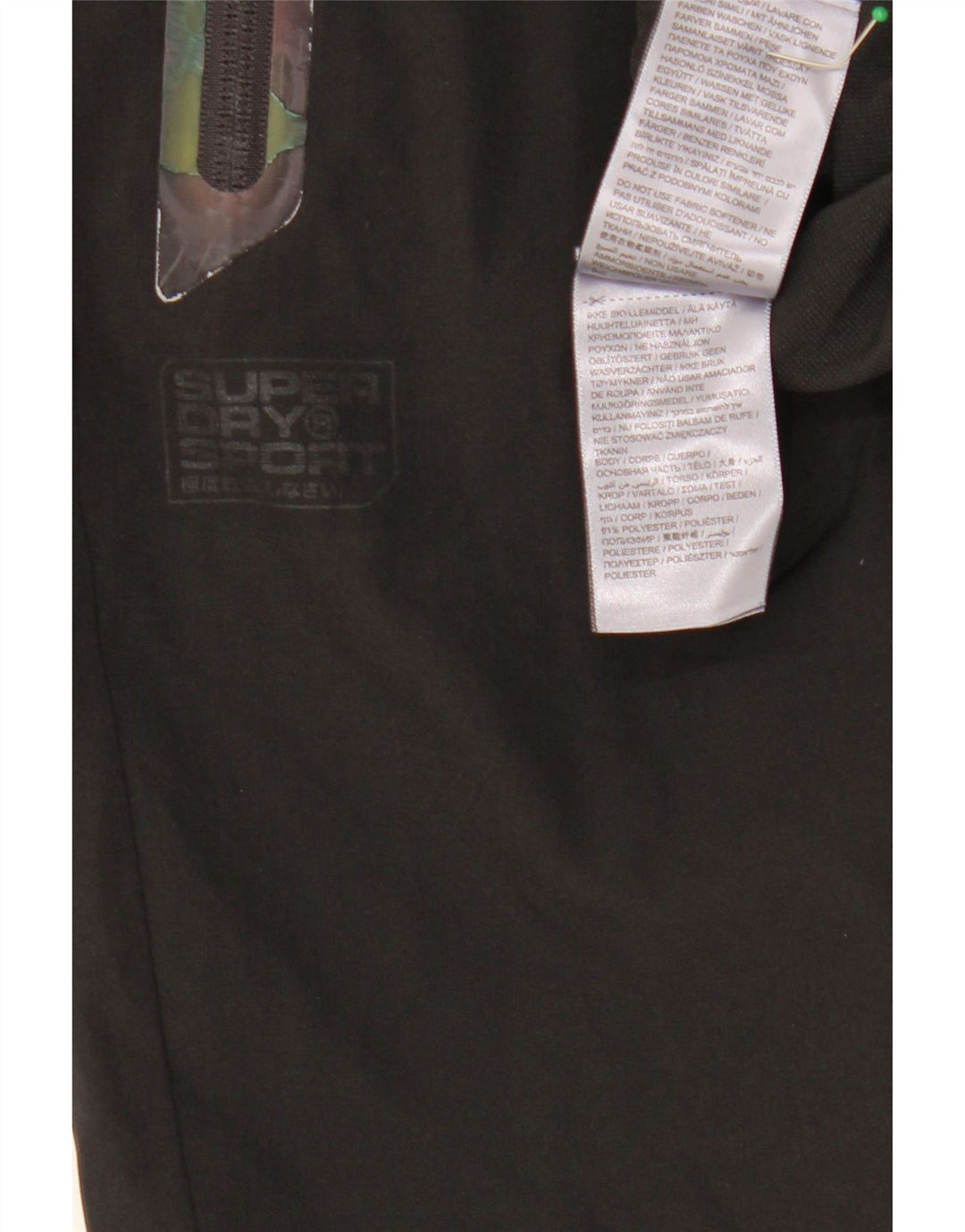 SUPERDRY træningsdragt bukser til kvinder Large W32 L27 sort polyester