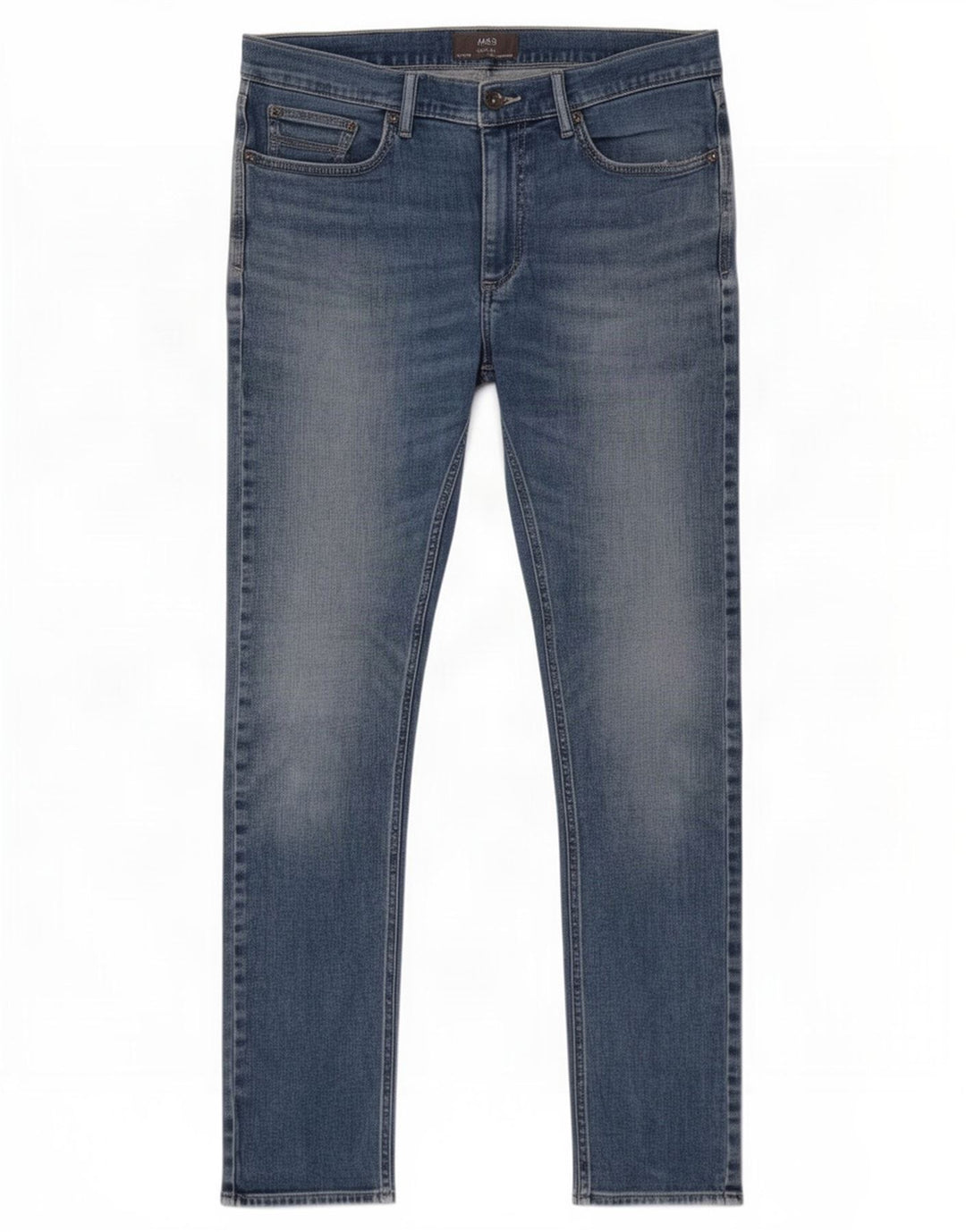 Marks & Spencer Herre Slim Jeans W34 L33 Blå Bomuld