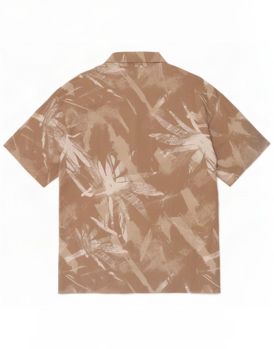Jack & Jones Herre abstrakt mønster kortærmet skjorte medium beige viskose