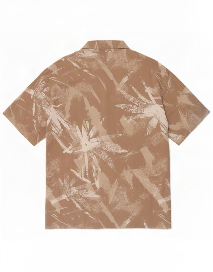 Jack & Jones Herre abstrakt mønster kortærmet skjorte medium beige viskose