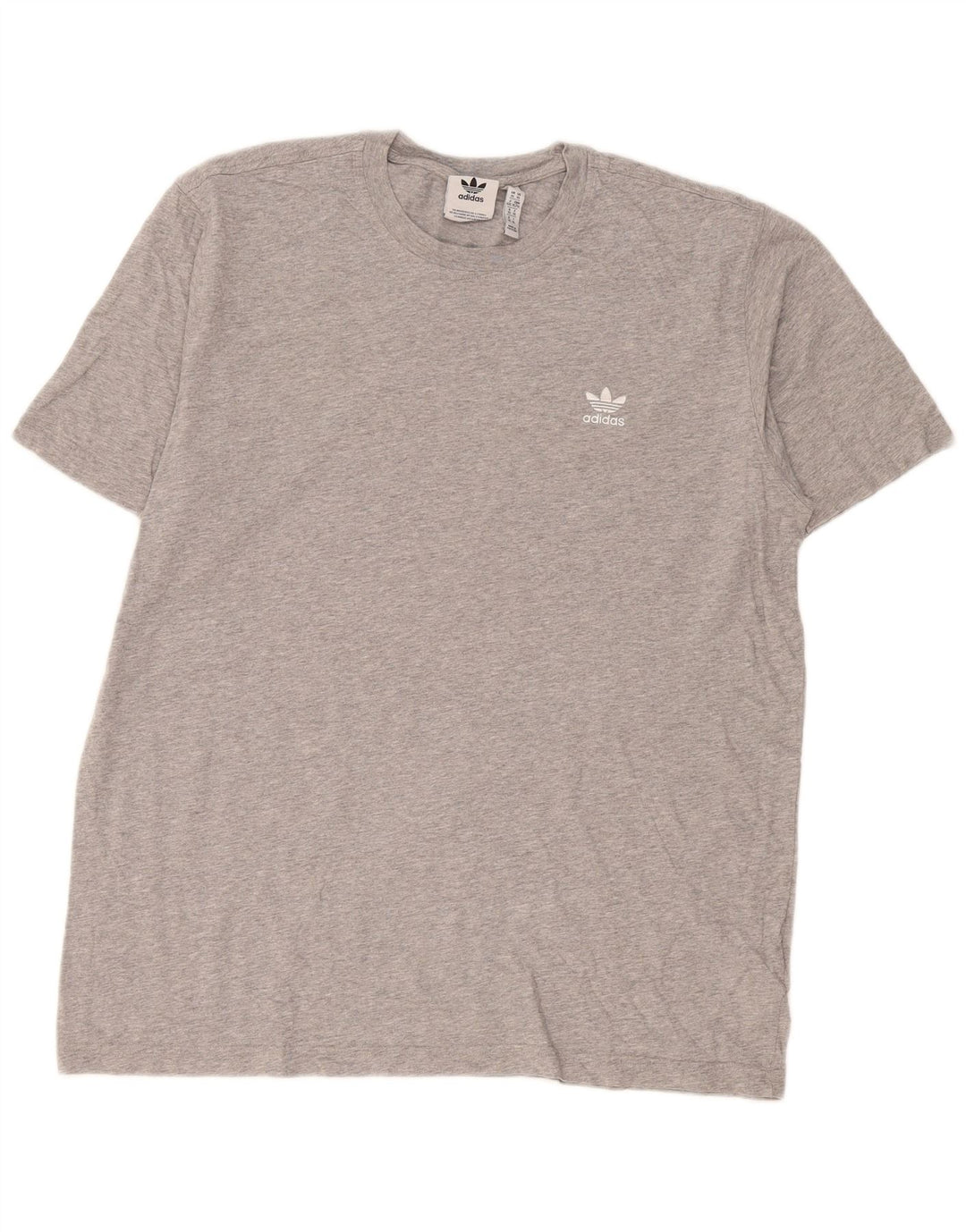 Adidas Herre T-Shirt Top XL Grå Bomuld