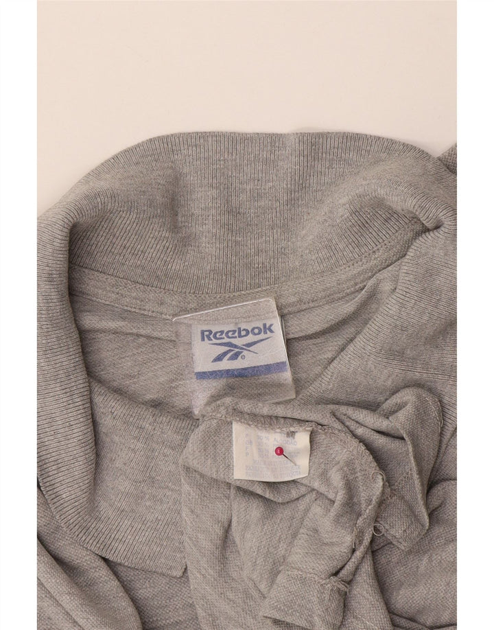 Reebok herre poloshirt XL grå bomuld