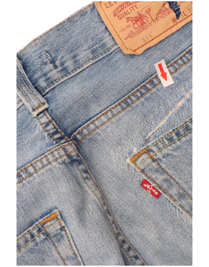 Levi's Herre 511 Slim Jeans W33 L34 Blå Bomuld