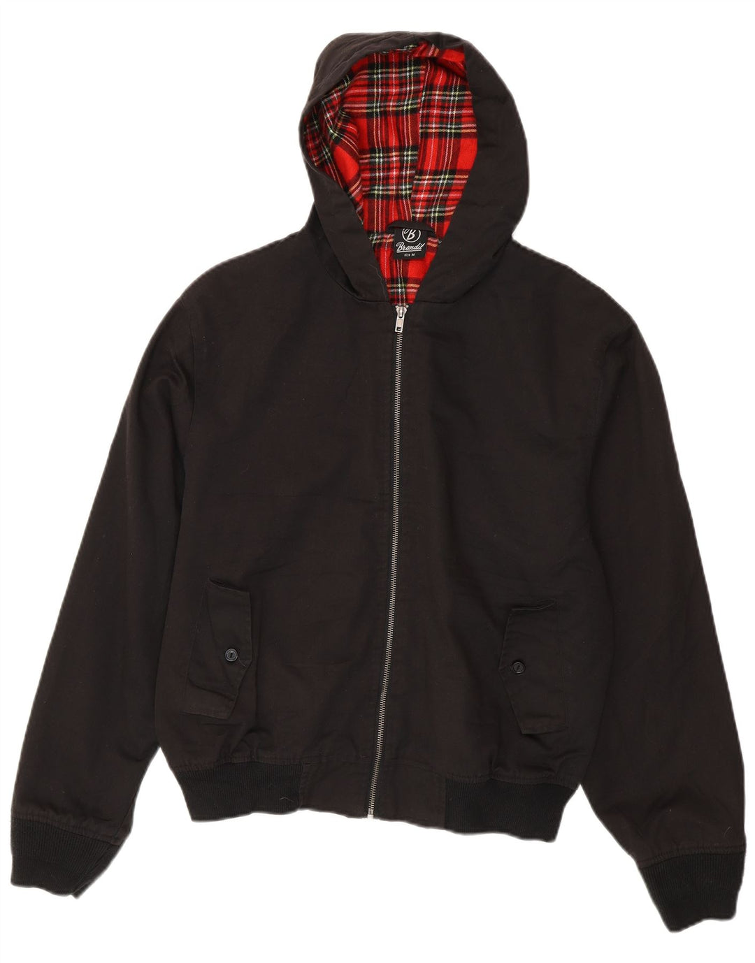 BRANDIT Bomberjakke med hætte til mænd UK 38 Medium Sort Polyester