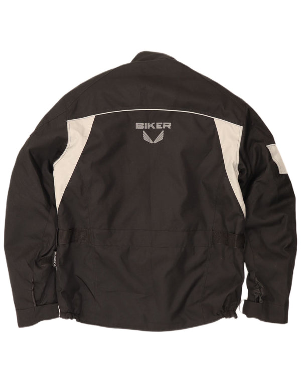 Biker Herre Biker Racer Jakke Str. 50 Medium Sort Colourblock Polyester