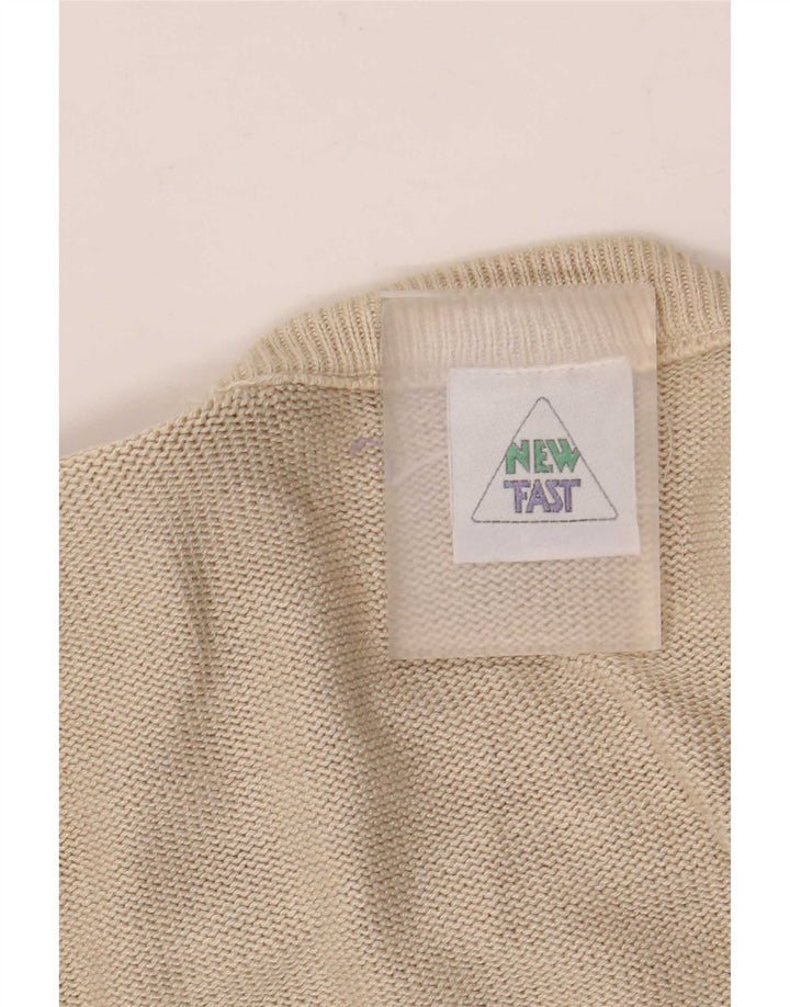 Ny hurtig herretrøje med rund hals XL Beige Geometrisk