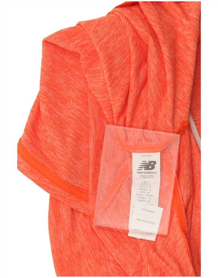 New Balance Damevest Top UK 14 Large Orange Flecked Polyester