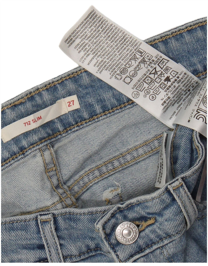 Levi's Dame 712 Slim Jeans W27 L30 Blå Bomuld