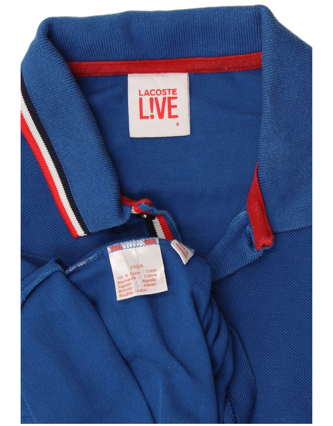 LACOSTE Poloskjorte til mænd str. 4 Medium Blå Bomuld