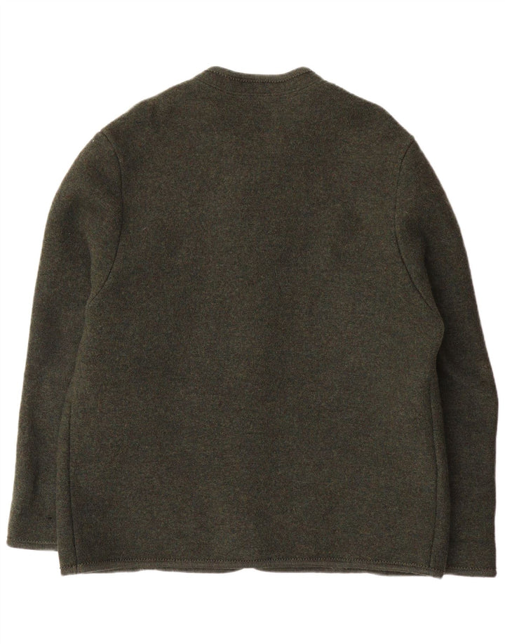 Giesswein Herre Cardigan Sweater UK 50 3XL Khaki Wool