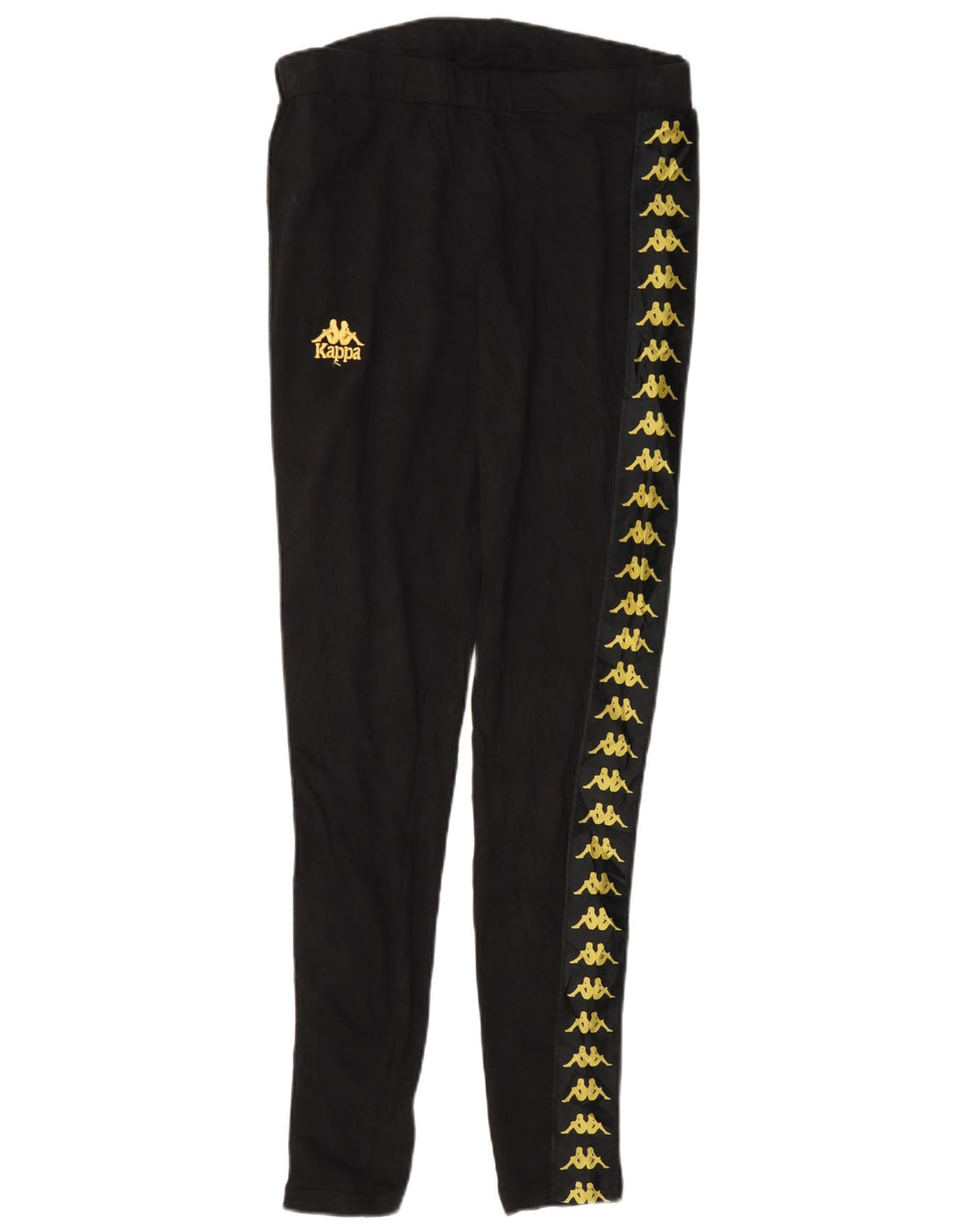 Kappa Dame Grafiske Leggings UK 14 Stor Sort Bomuld