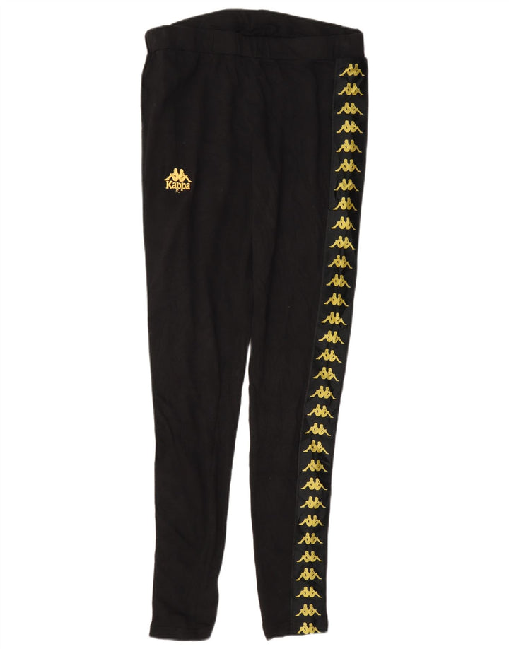 Kappa Dame Grafiske Leggings UK 14 Stor Sort Bomuld