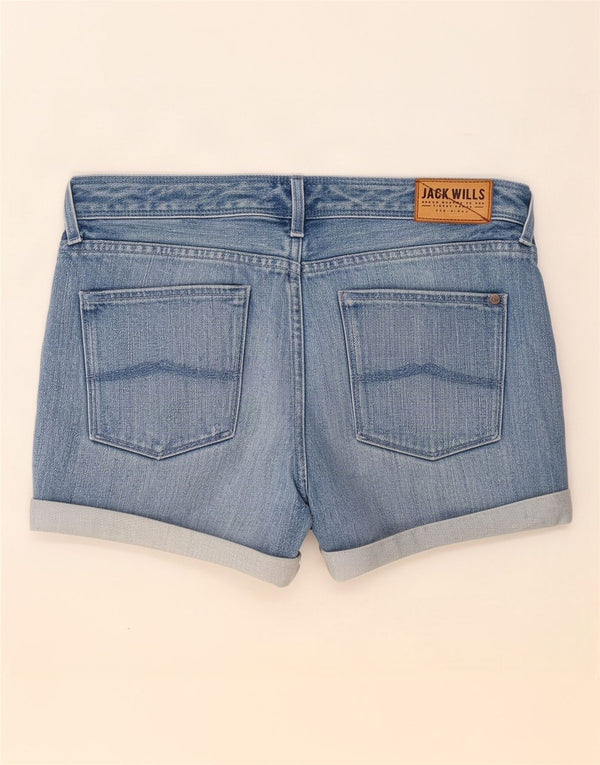 Jack Wills Dame Denim Shorts Medium W30 Blå Plettet
