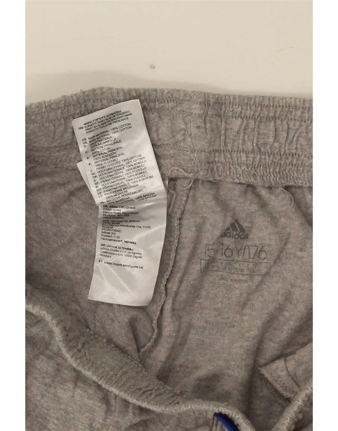 Adidas drenge sportsshorts 15-16 år Grå bomuld