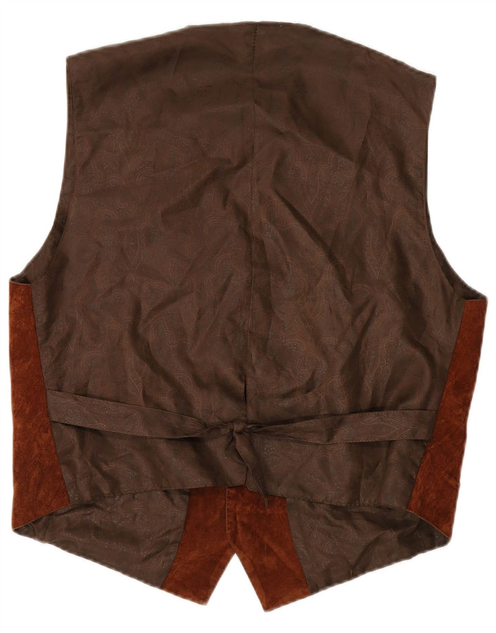 Vintage herre ruskindsvest Stor brun