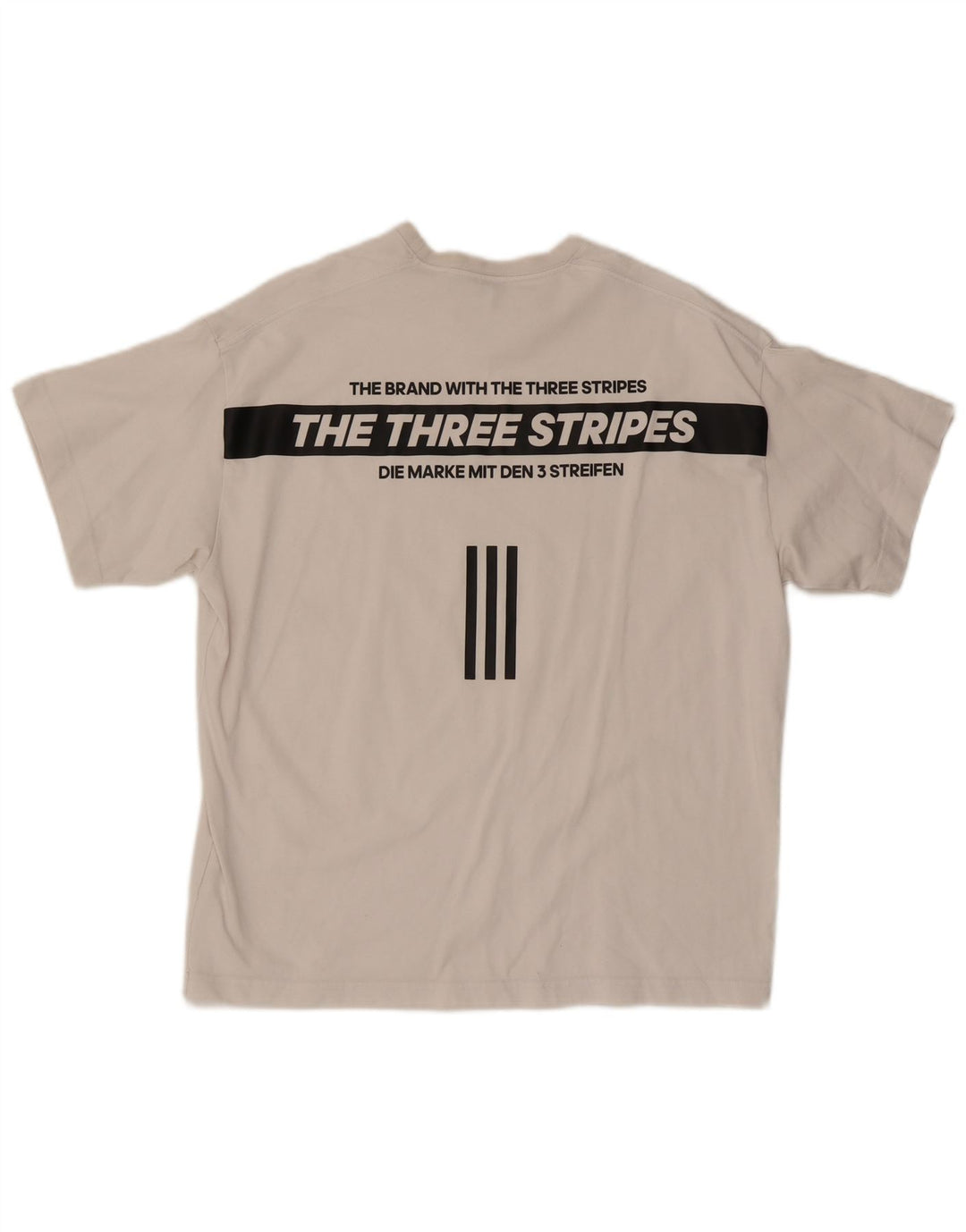 Adidas Grafisk T-shirt top til mænd, stor hvid bomuld