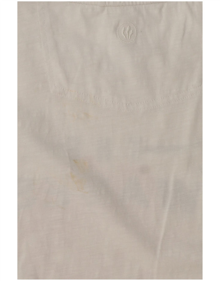 Fat Face Herre Grafisk T-Shirt Top Stor Hvid Bomuld