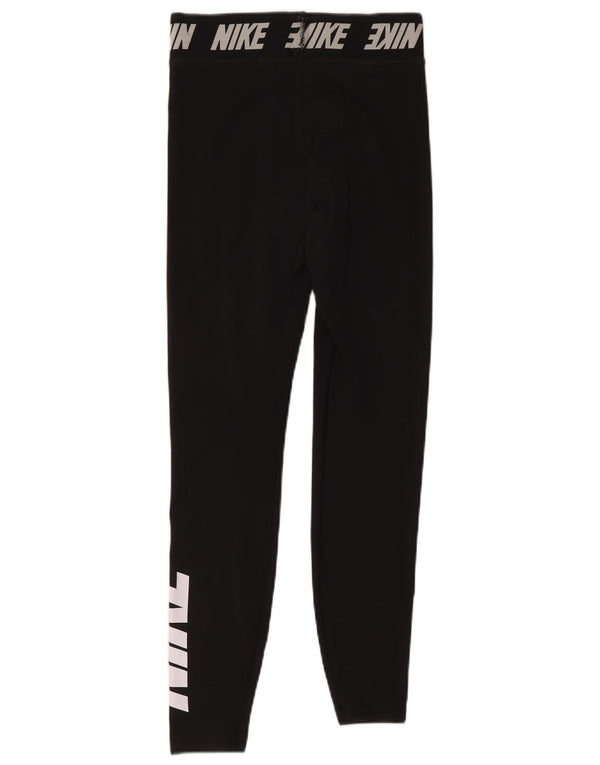 Nike Grafiske Leggings til kvinder UK 10 Lille sort polyester