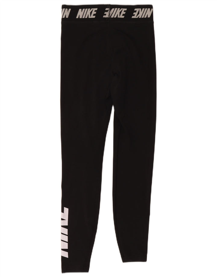 Nike Grafiske Leggings til kvinder UK 10 Lille sort polyester