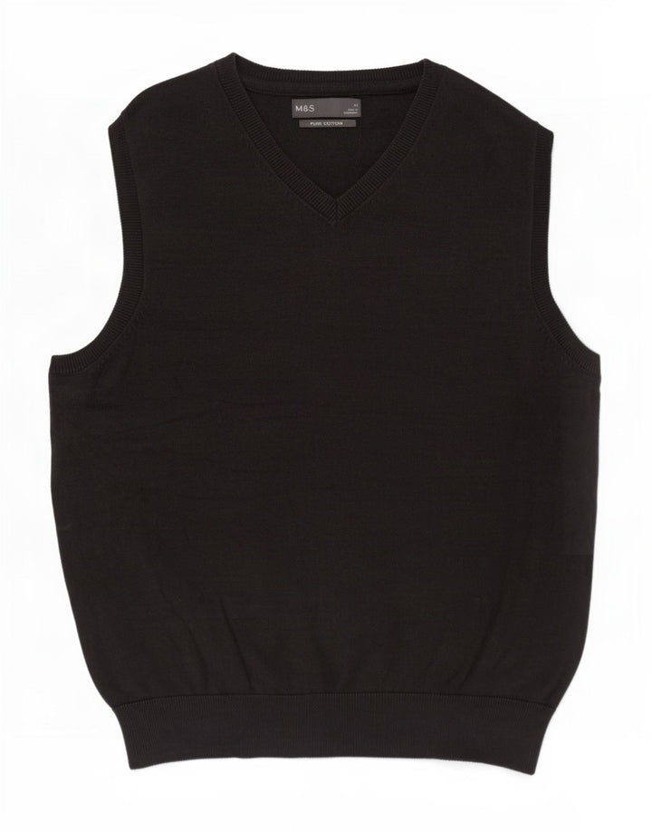 Marks & Spencer Herrevest Tank Top Medium Sort Bomuld