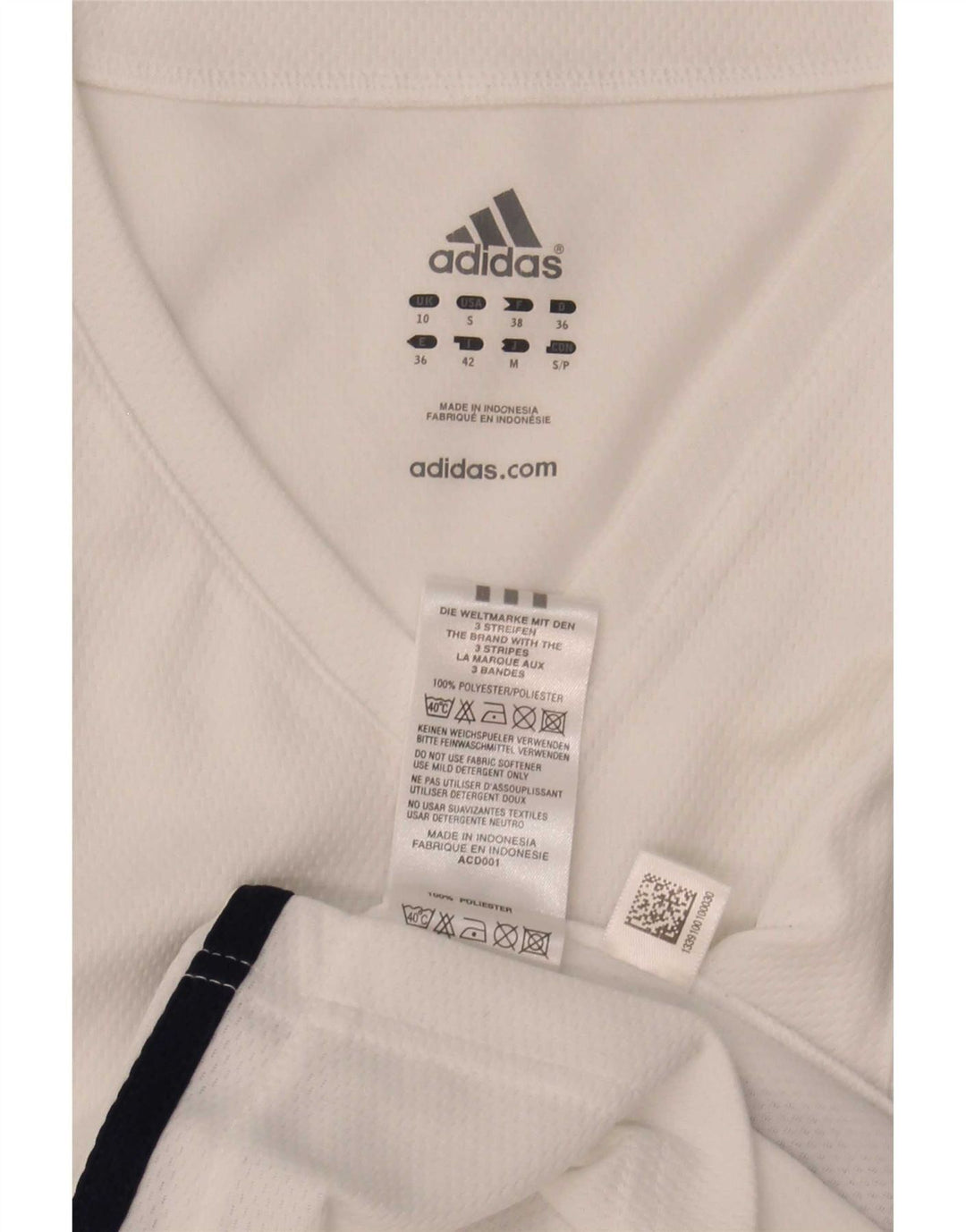 Adidas Dame Climalite Vest Top UK 10 Small White Polyester