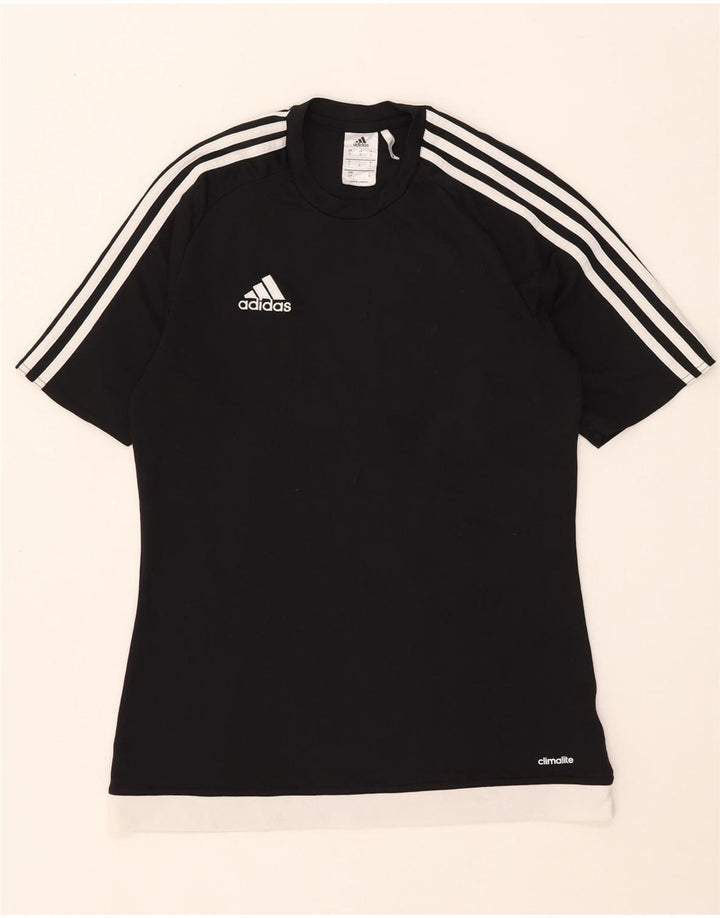ADIDAS Herre Climalite T-Shirt Top Lille Sort Colourblock