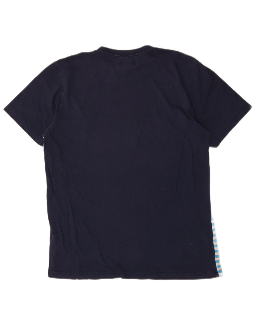 Adidas T-shirt top til mænd mellem marineblå stribet bomuld