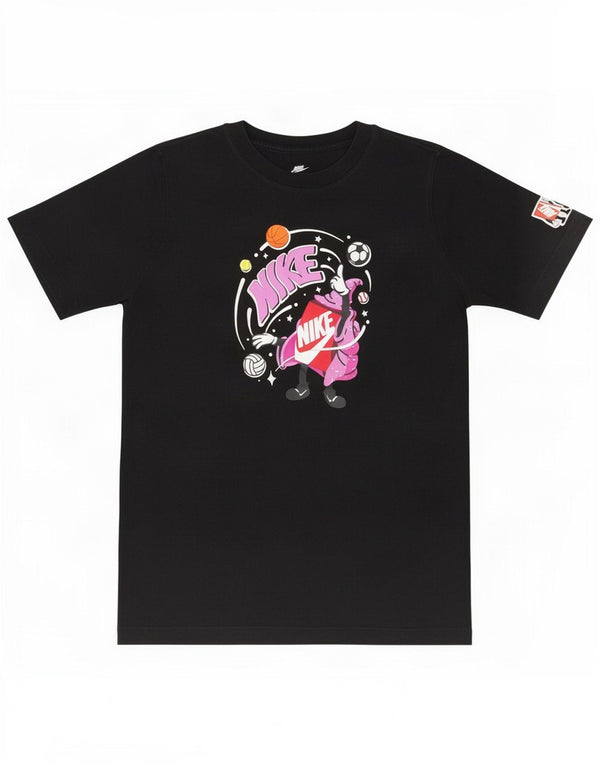 Nike drenge grafisk t-shirt top 12-13 år stor sort bomuld