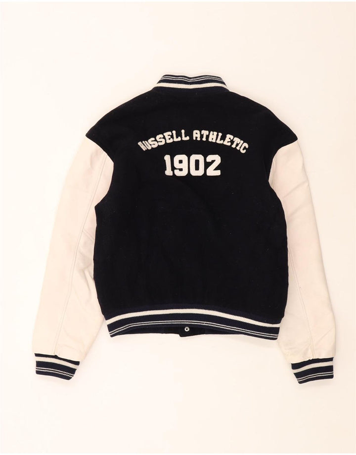 Russell Athletic Herre Varsity Jacket UK 38 Medium Navy Blue College