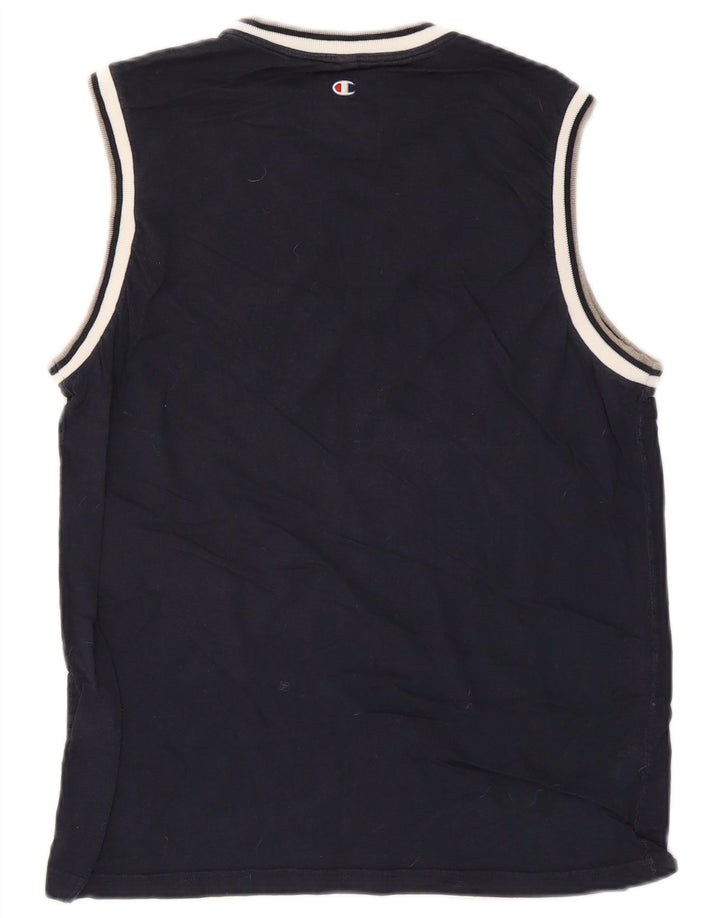 Champion Herre Grafisk Vest Top Medium Marineblå Bomuld