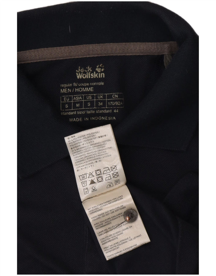 JACK WOLFSKIN Poloskjorte til mænd UK 34 Lille marineblå polyester