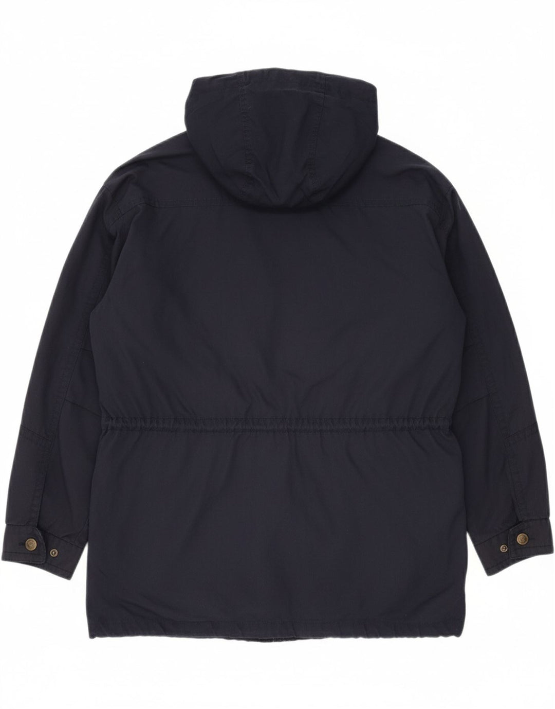 BRUGI Womens Oversized Hooded Parka Jacket IT 46 Large Navy Blue
