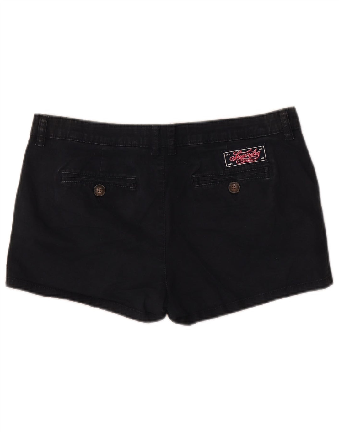 Superdry Chino-shorts til kvinder Medium W32 sort bomuld