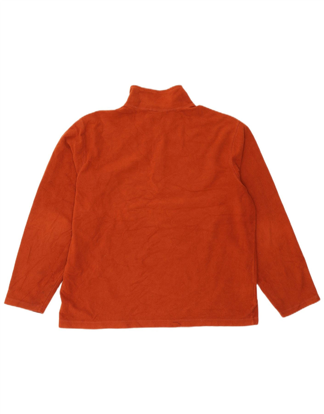 EDDIE BAUER Fleecetrøje med lynlås til mænd Large Orange Polyester