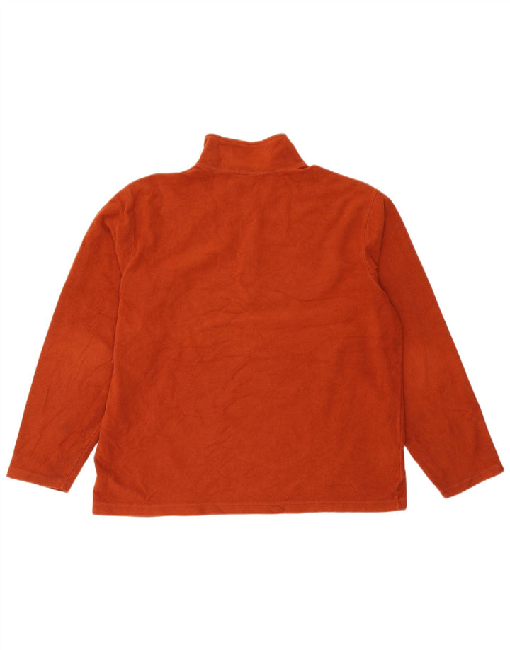 EDDIE BAUER Fleecetrøje med lynlås til mænd Large Orange Polyester