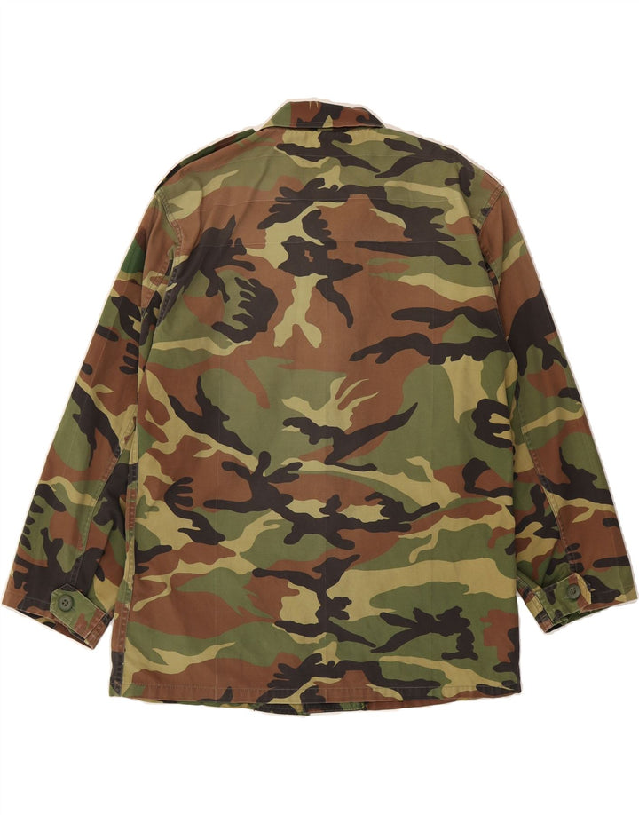 VINTAGE Mens Military Jacket UK 38 Medium Khaki Camouflage Vintage Vintage and Second-Hand Vintage from Messina Hembry 