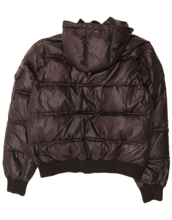 BOMBOOGIE Herre hættepolstret jakke UK 44 2XL Sort Polyester