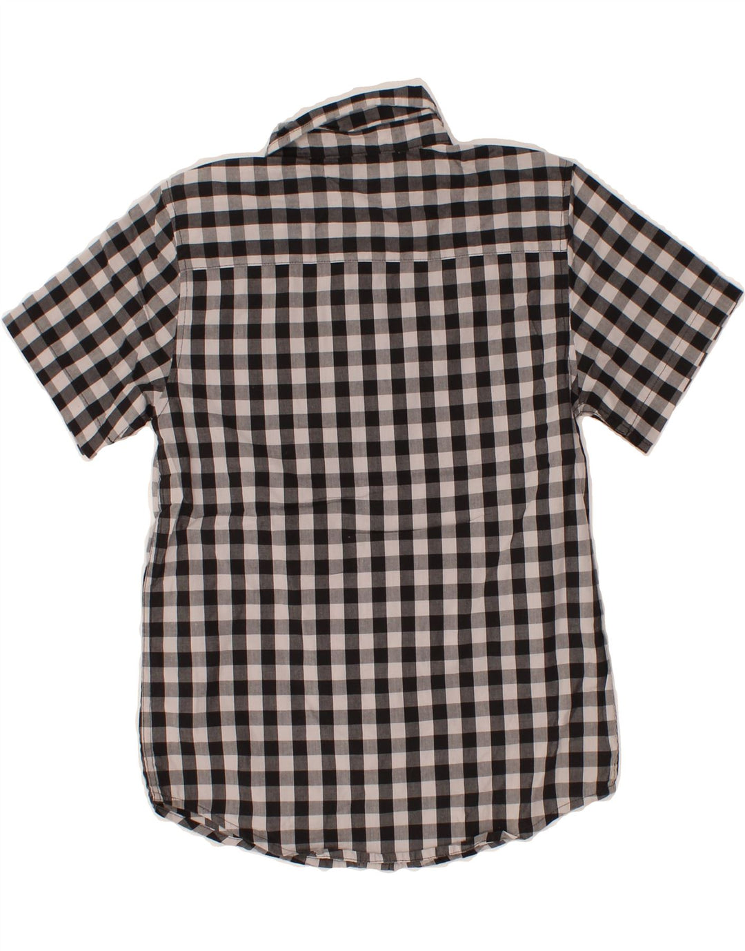 WRANGLER Boys Short Sleeve Shirt 10-11 Years Large  Black Gingham Cotton Vintage Wrangler and Second-Hand Wrangler from Messina Hembry 