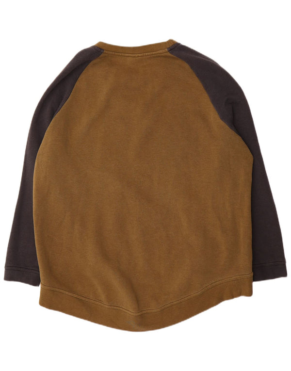 Nike grafisk sweatshirt til mænd XL Khaki Colourblock Bomuld