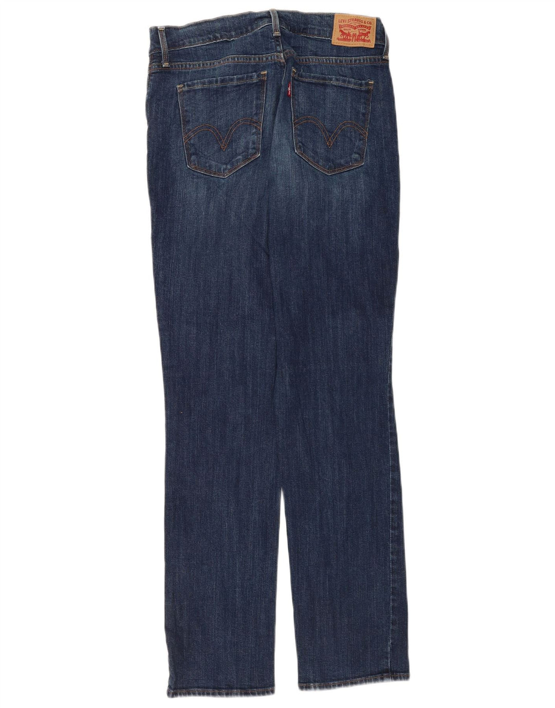 Levi's Dame 505 Straight Jeans W28 L32 Blå Bomuld